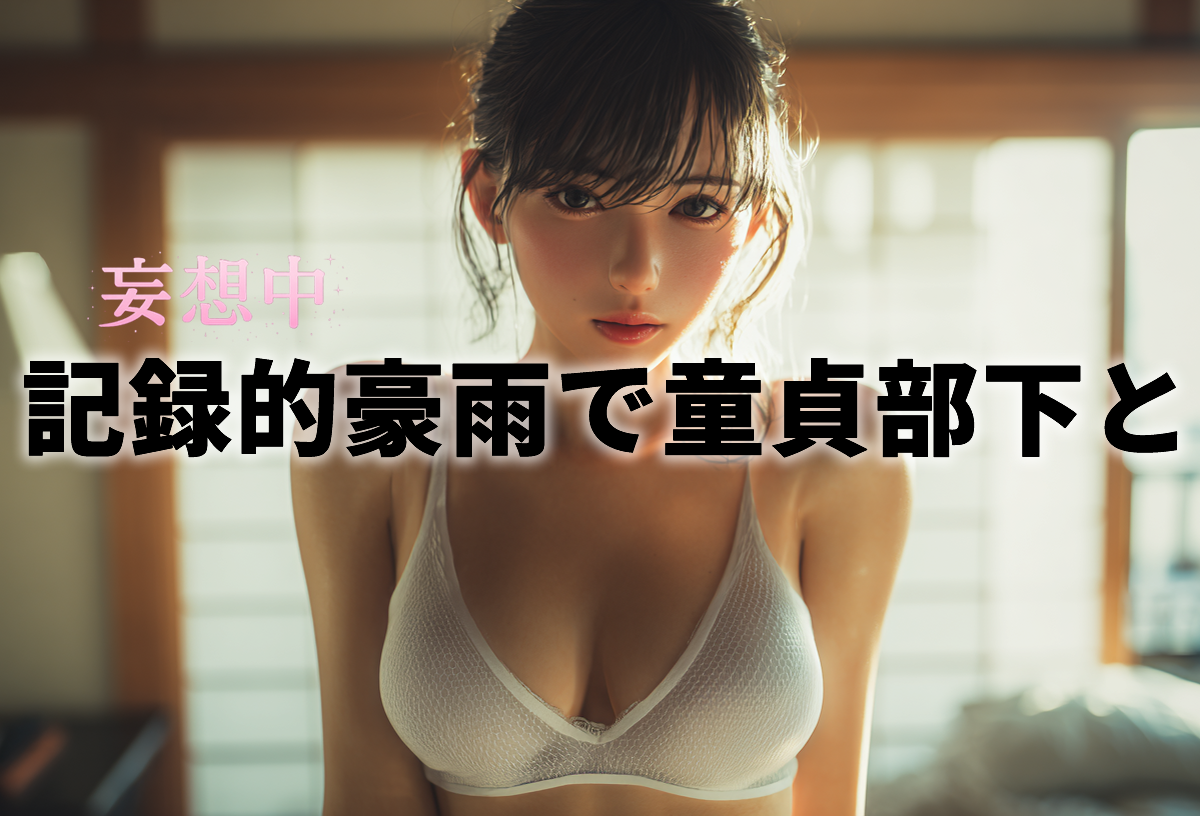 【花守夏歩】記録的豪雨で童貞部下と突然の相部屋、出張先で崩れる上司と部下の距離感